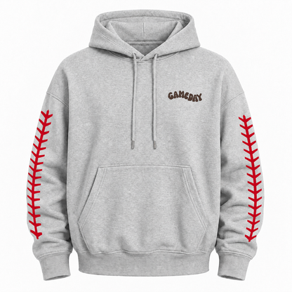 Game Day Baseball Stitch Graphic Hoodie