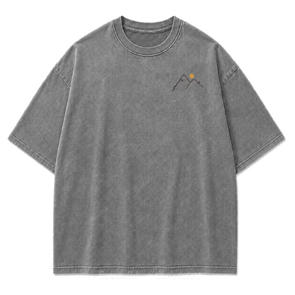 Keep Going Mountain Washed Print Tee