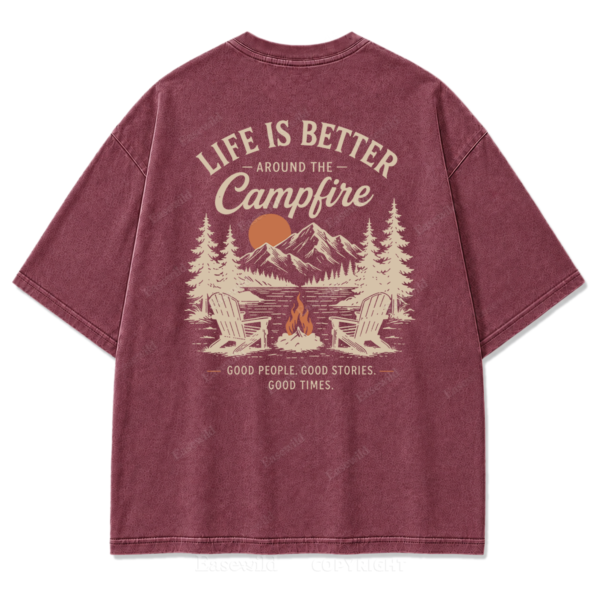 Campfire Evenings Outdoor Washed Print Tee