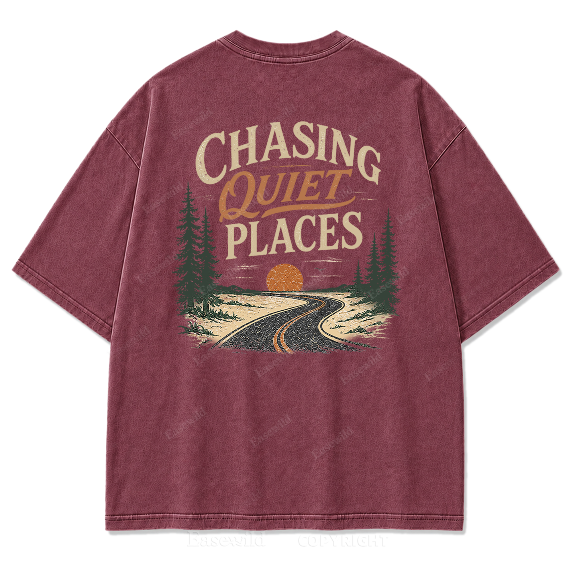 Chasing Quiet Places Washed Print Tee