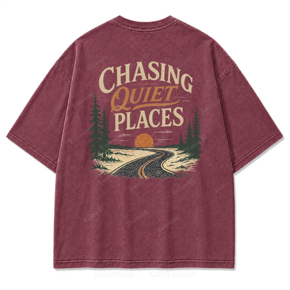 Chasing Quiet Places Washed Print Tee