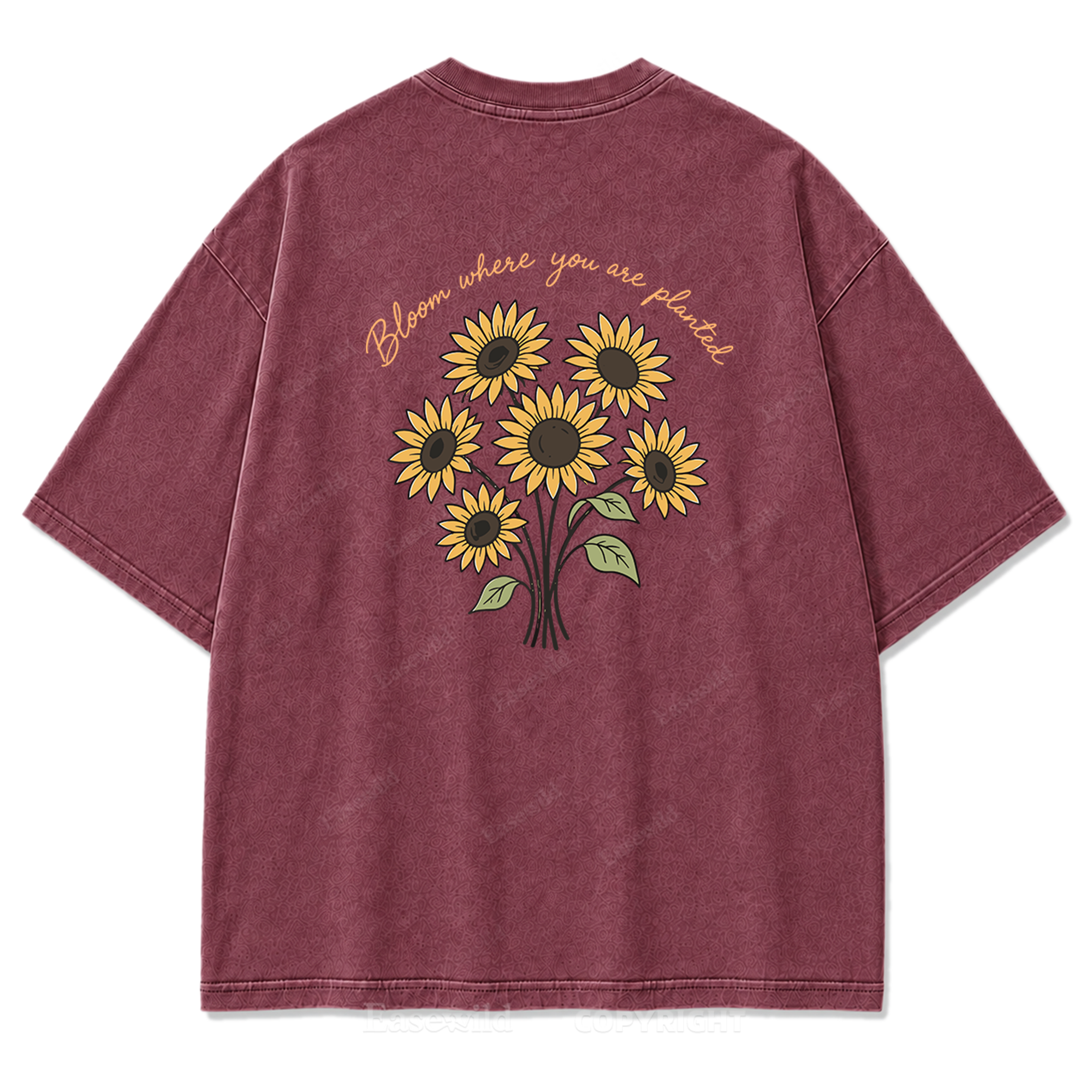 Bloom Where You Are Planted Washed Print Tee