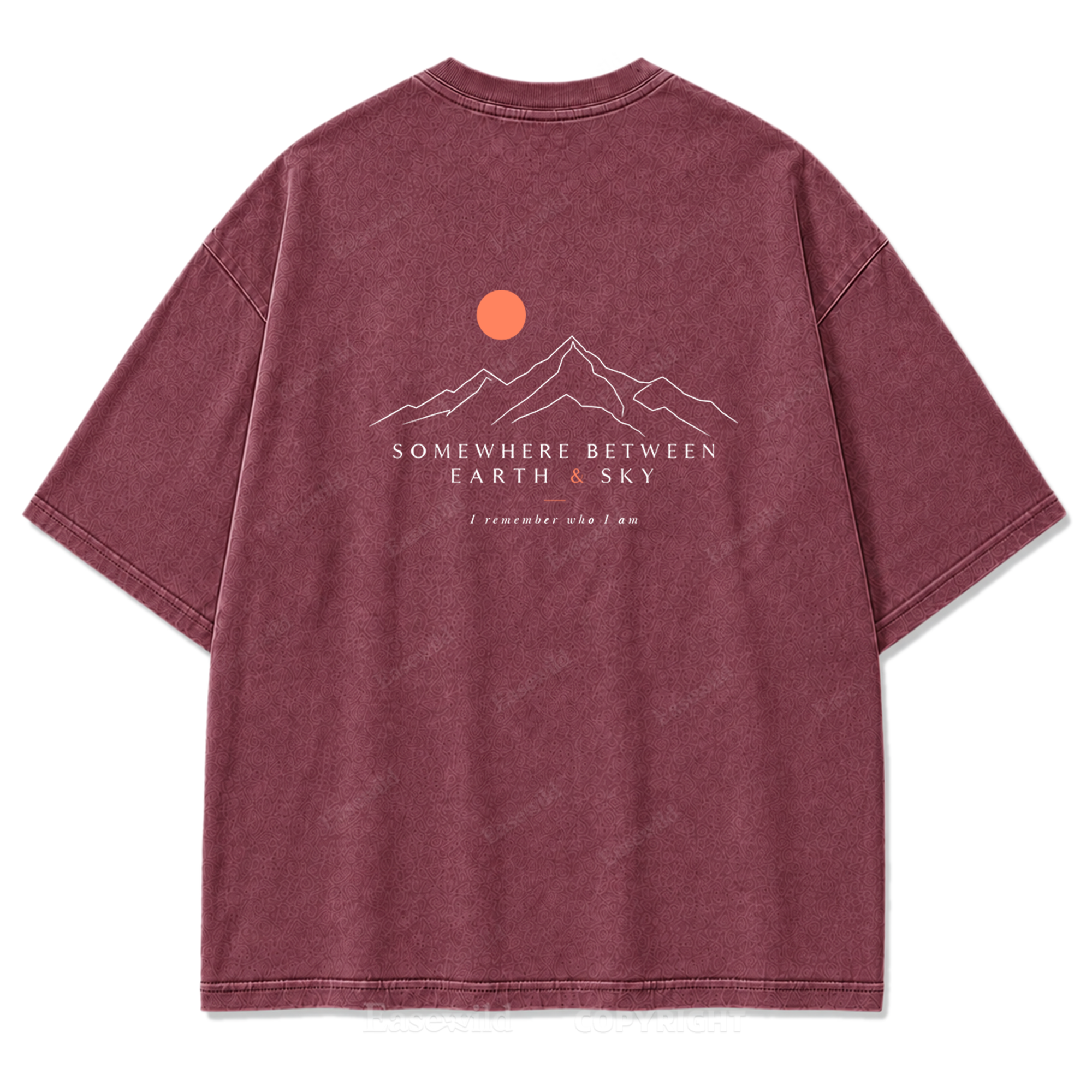 Somewhere Between Earth & Sky Washed Print T-Shirt
