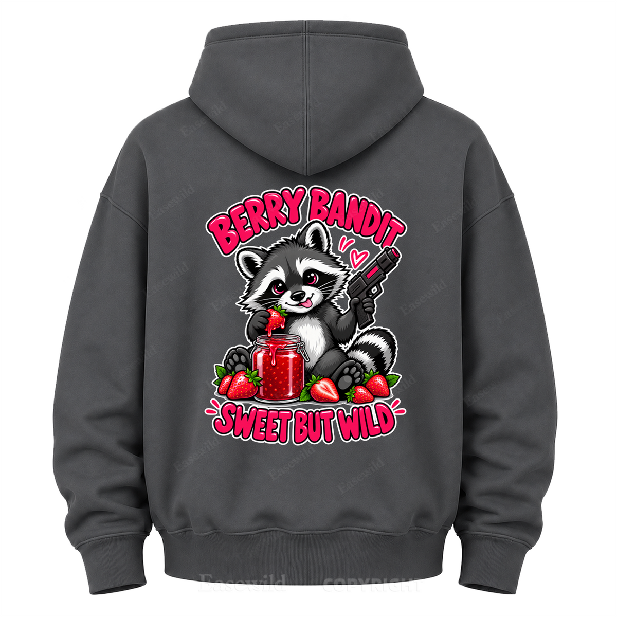 Berry Bandit Sweet But Wild Graphic Hoodie