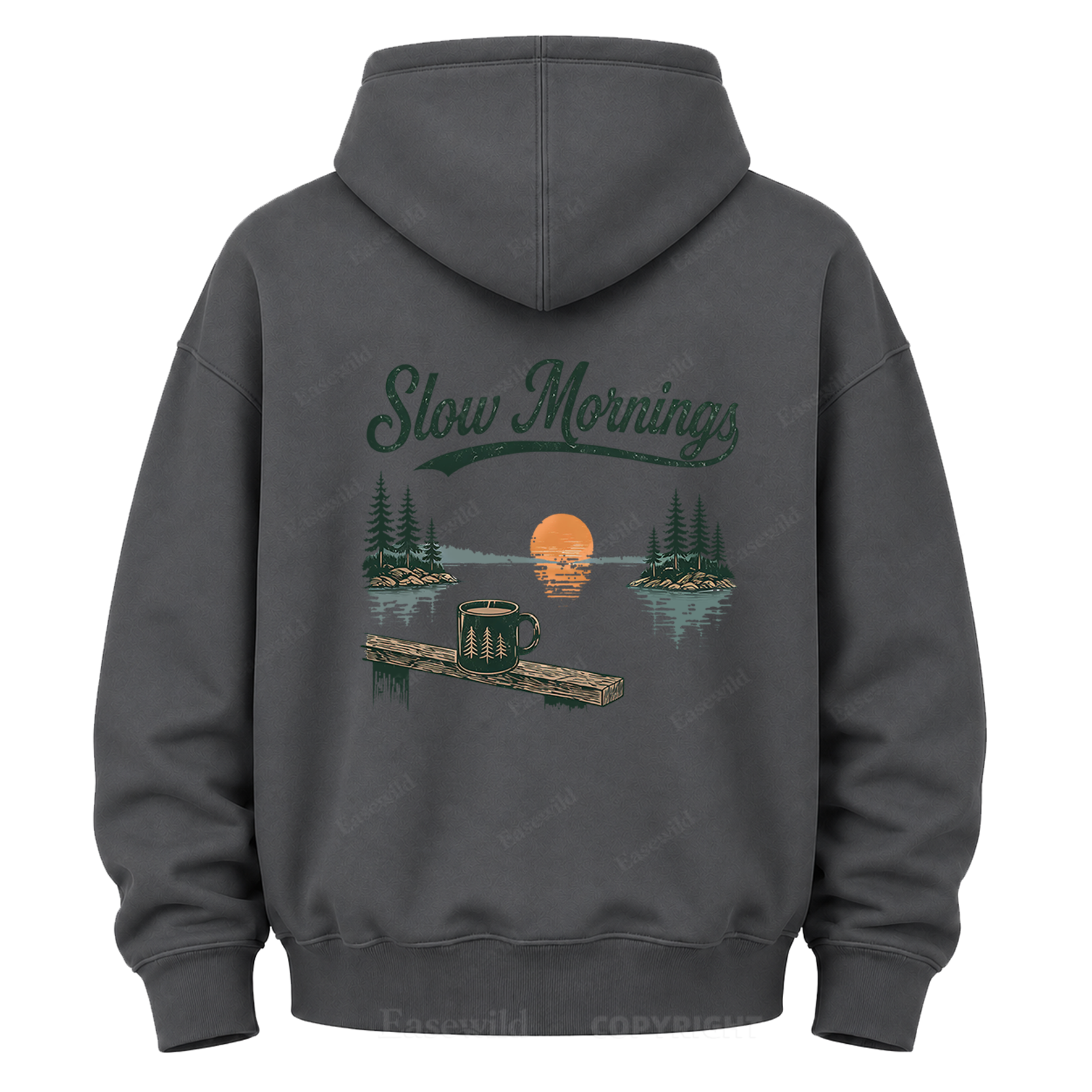 Morgenstunden am See Grafik-Hoodie
