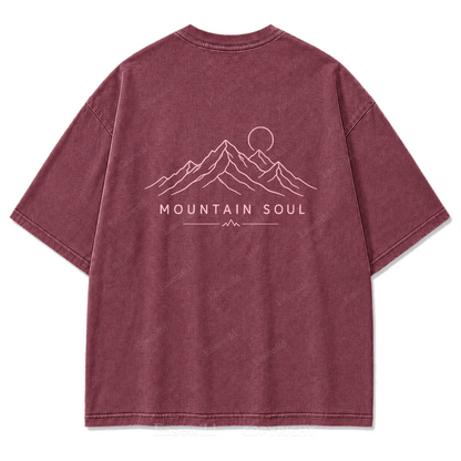 Mountain Soul Minimal Washed Print Tee