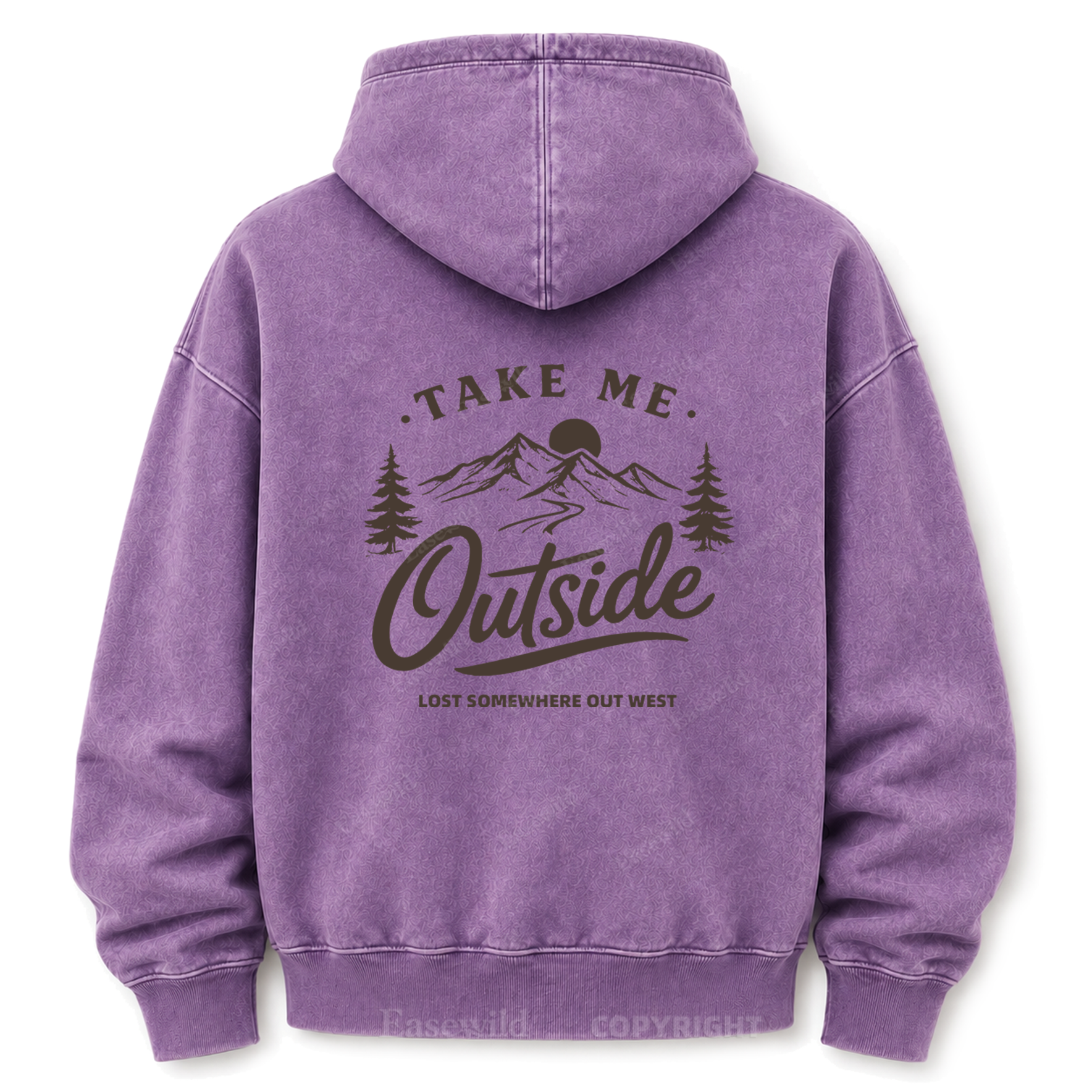 Take Me Outside Out West Washed Graphic Hoodie
