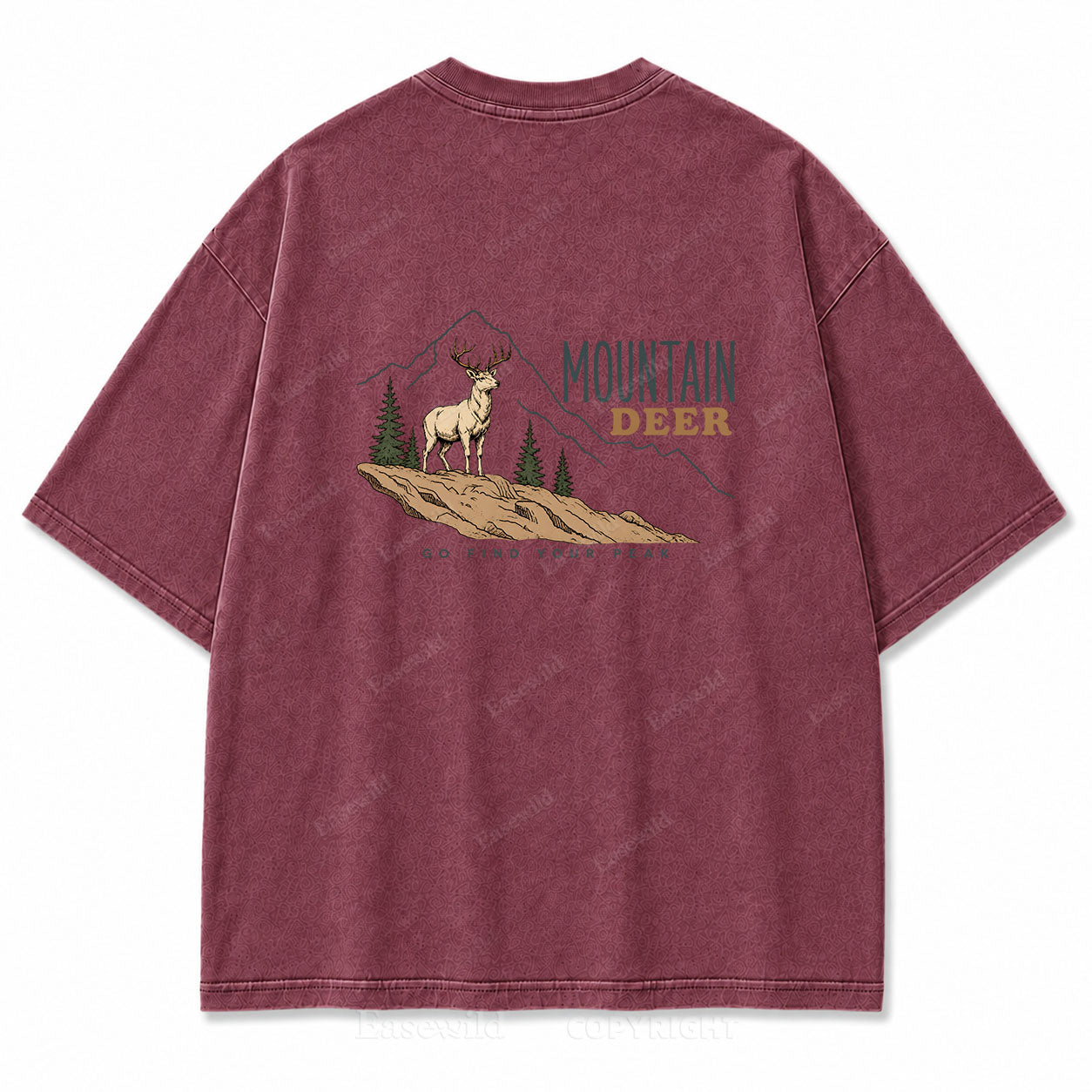 Go Find Your Peak Washed Print Tee