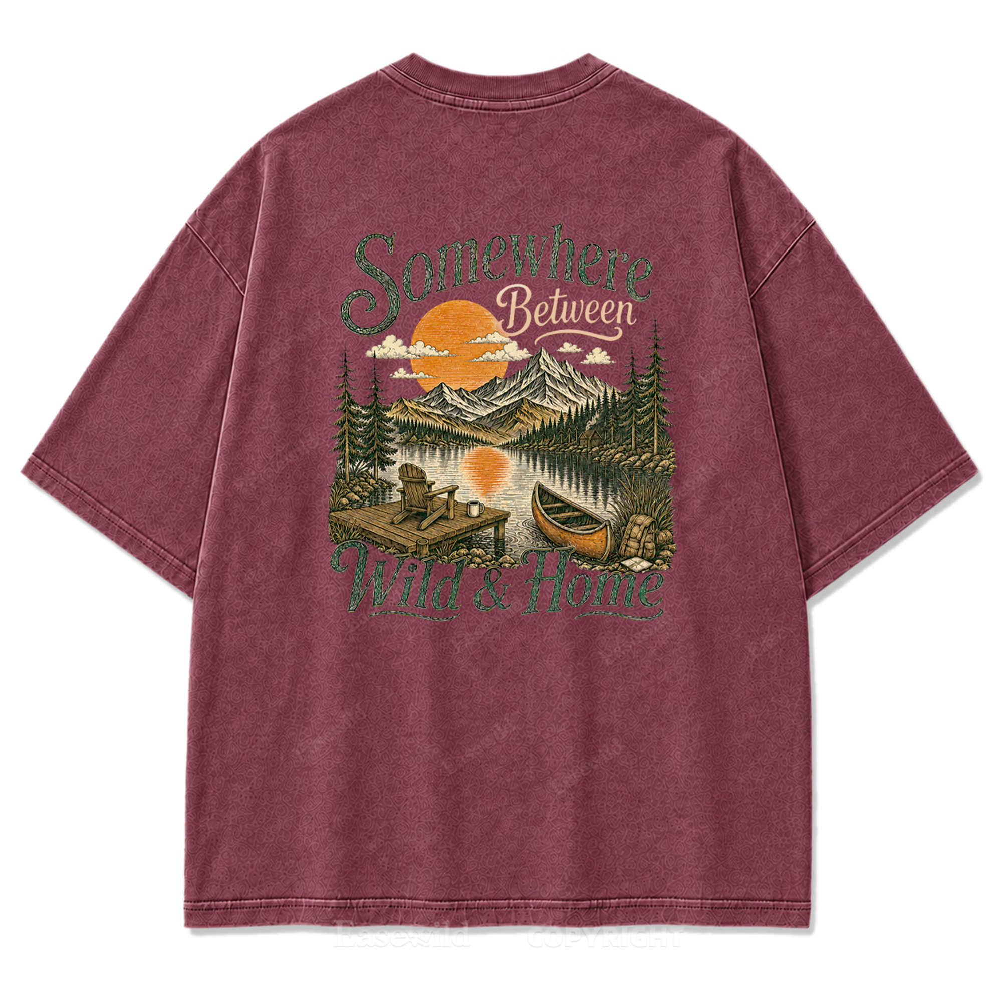 Somewhere Between Wild & Home Washed Print Tee