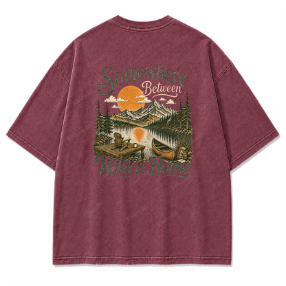 Somewhere Between Wild & Home Washed Print Tee