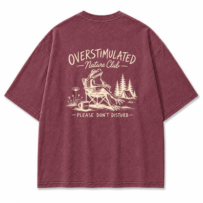 Overstimulated Nature Club Washed Print Tee