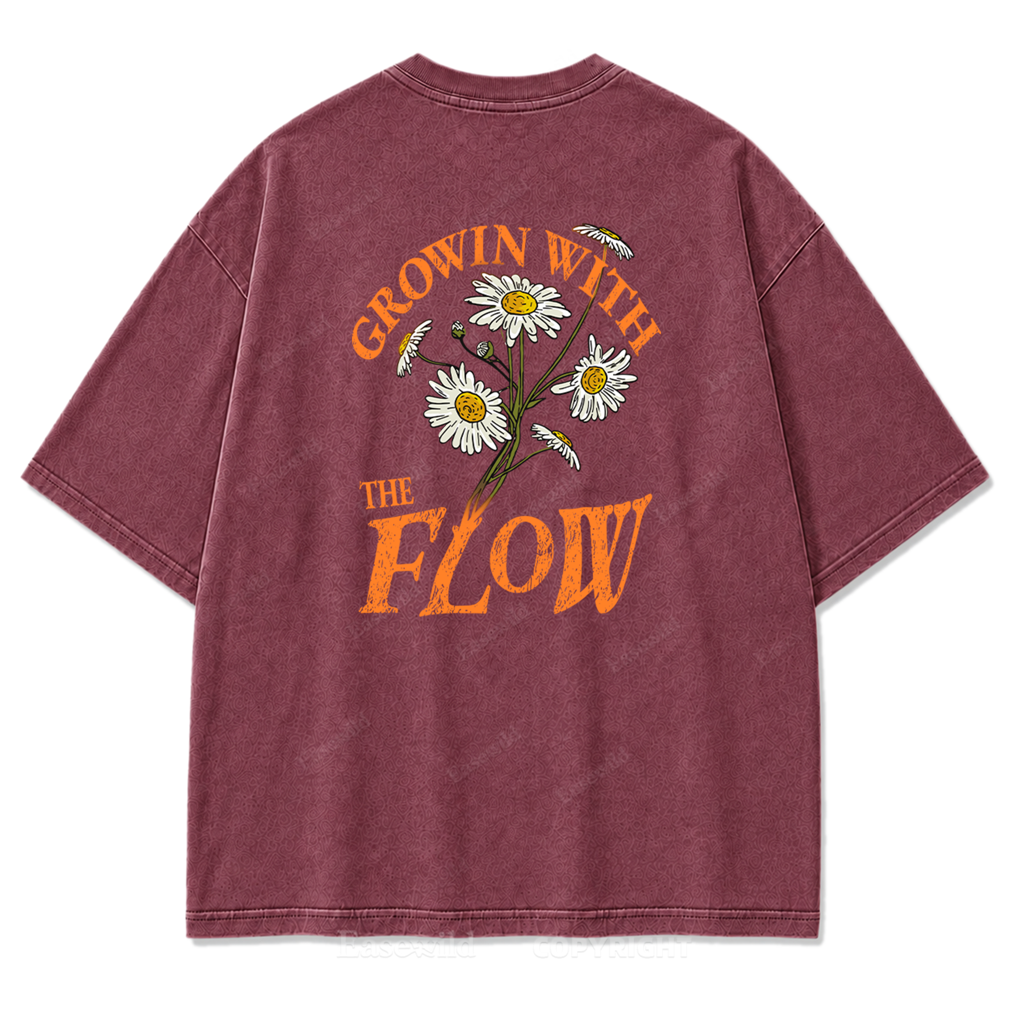 Grow With The Flow Daisy Washed Print Tee
