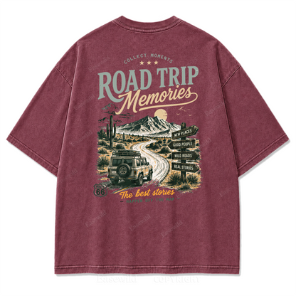Desert Route Road Trip Washed Print Tee