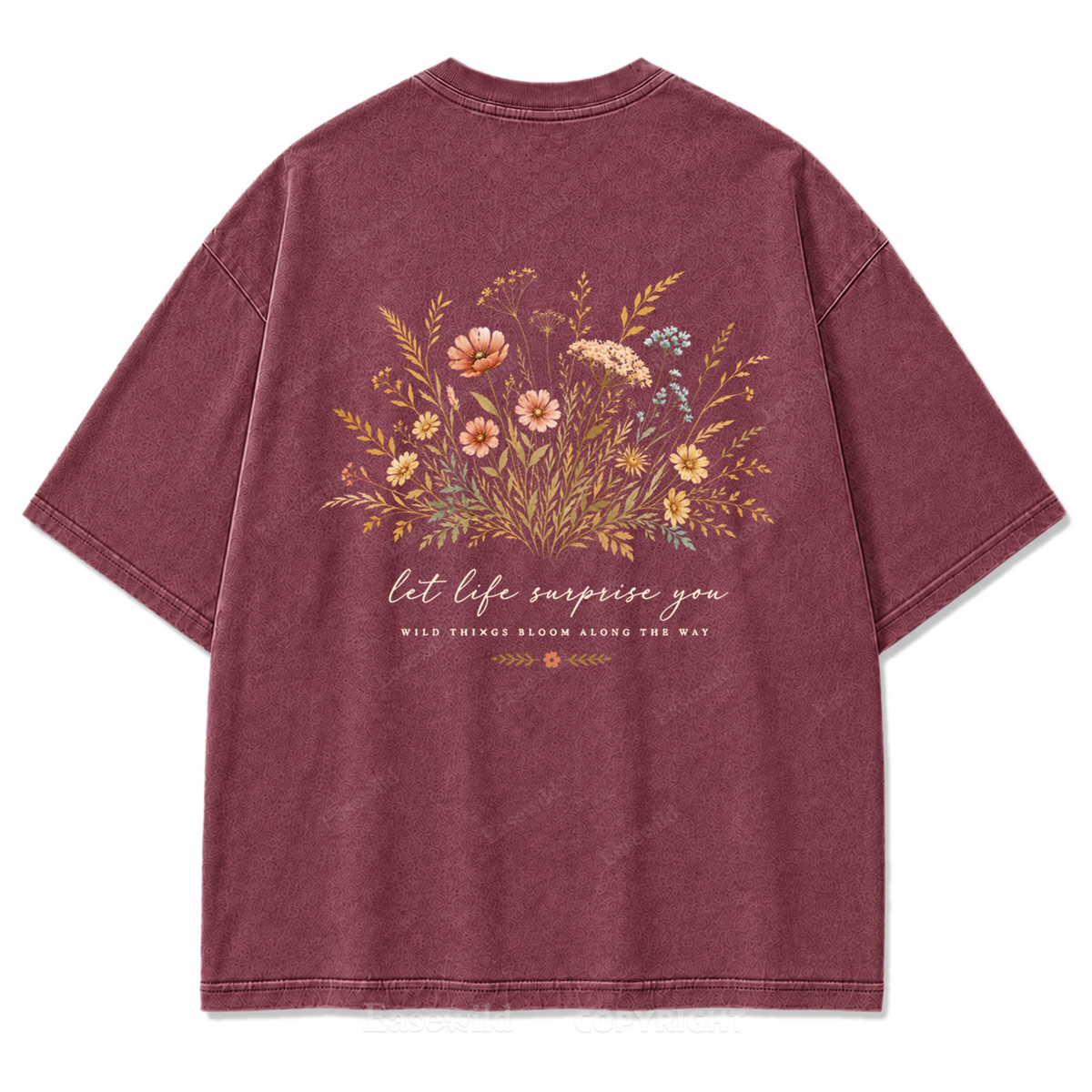 Let Life Surprise You Washed Print Tee