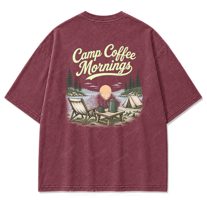 T-Shirt mit Lakeside Coffee Washed Print