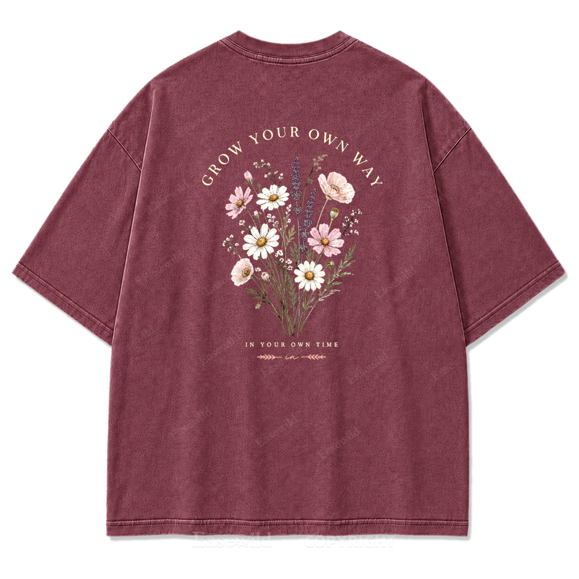 Grow Your Own Way Wildflower Washed Print Tee