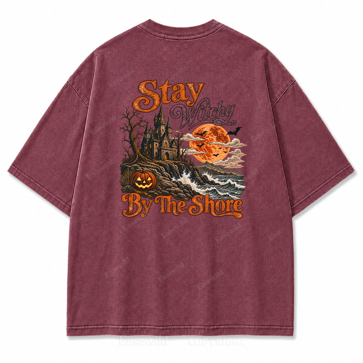 Stay Witchy  Halloween Washed Print Tee