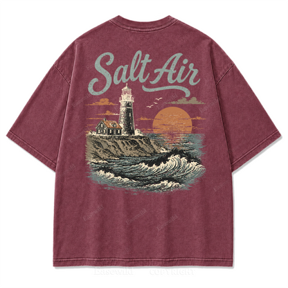 Salt Air Lighthouse Washed Print Tee
