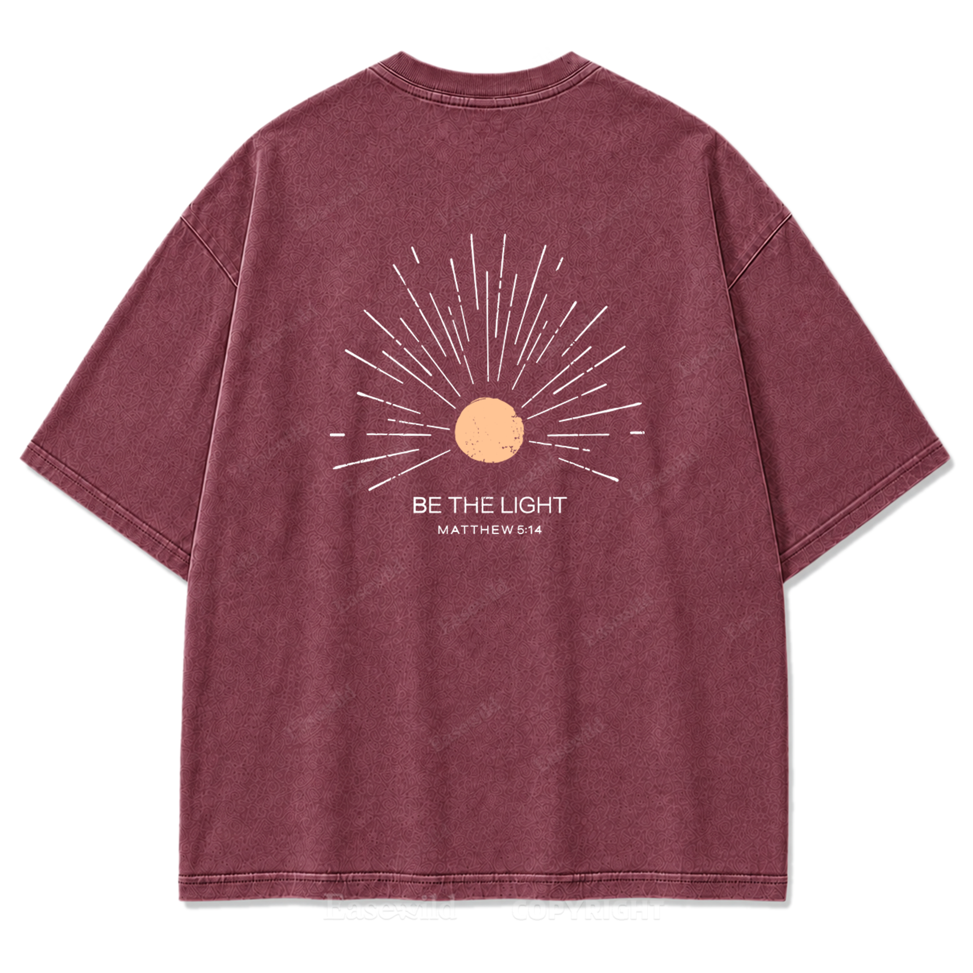 Be The Light Washed Print Tee