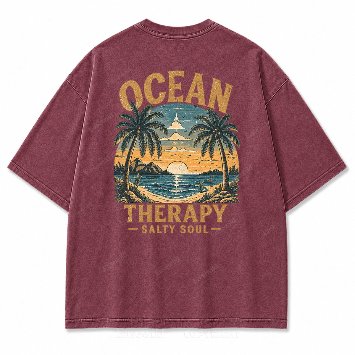 Ocean Therapy Salty Soul Washed Graphic Tee