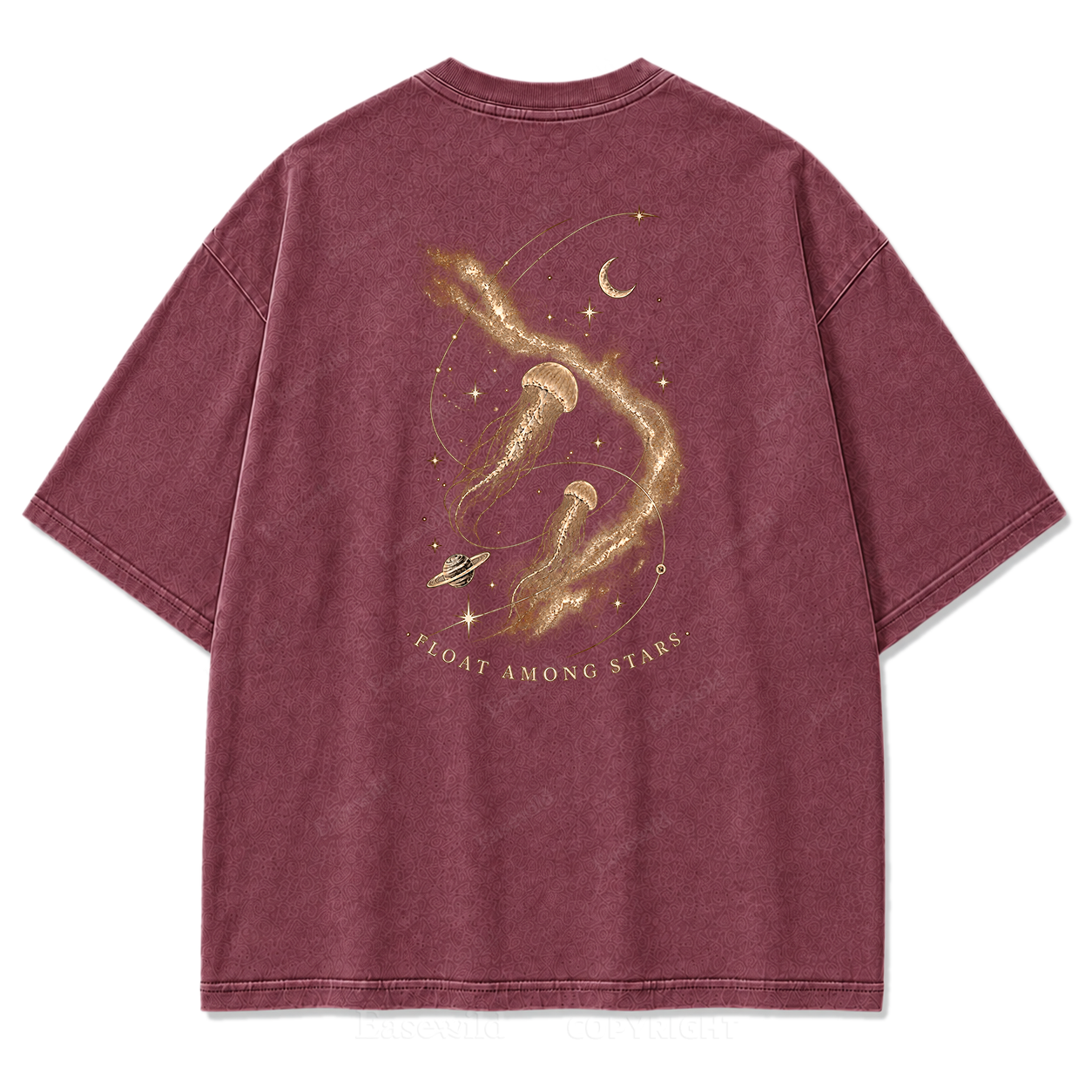 Vintage Celestial Jellyfish Space Print Tee