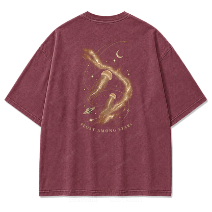 Vintage Celestial Jellyfish Space Print Tee