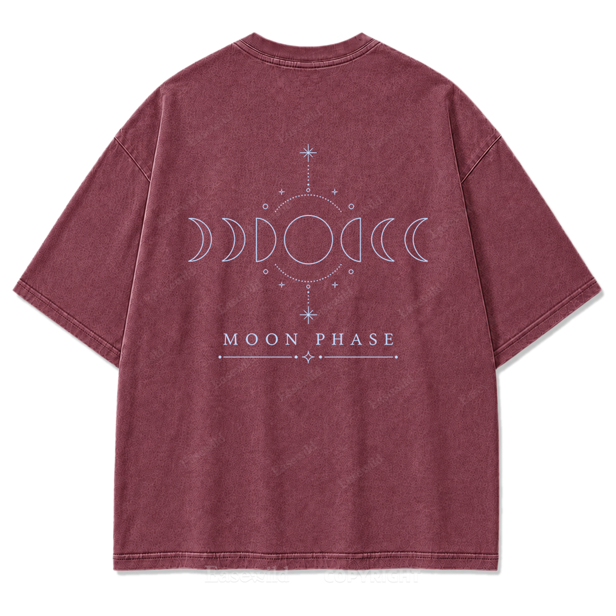 Moon Phase Minimal Washed Print Tee