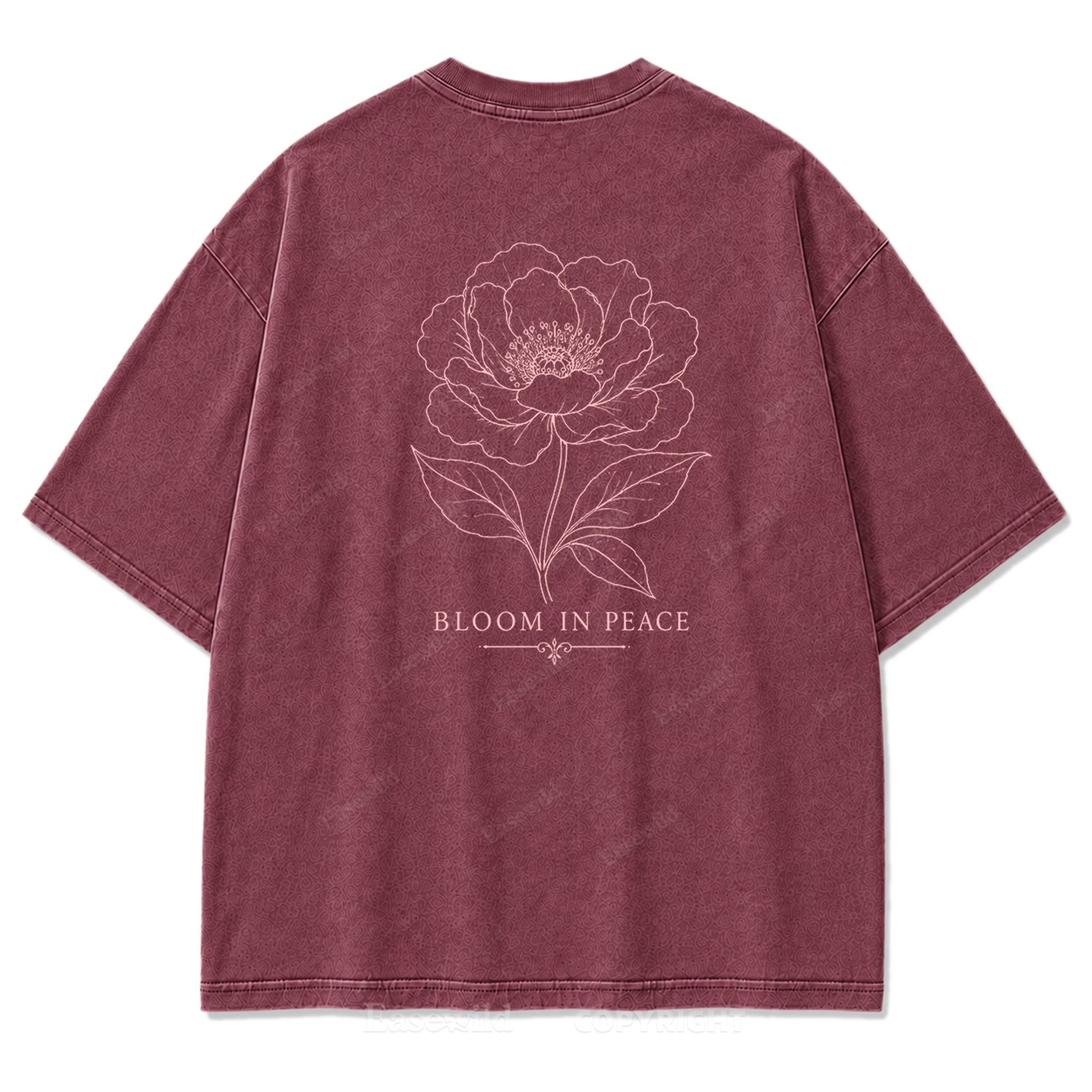 Bloom In Peace Floral Washed Print Tee