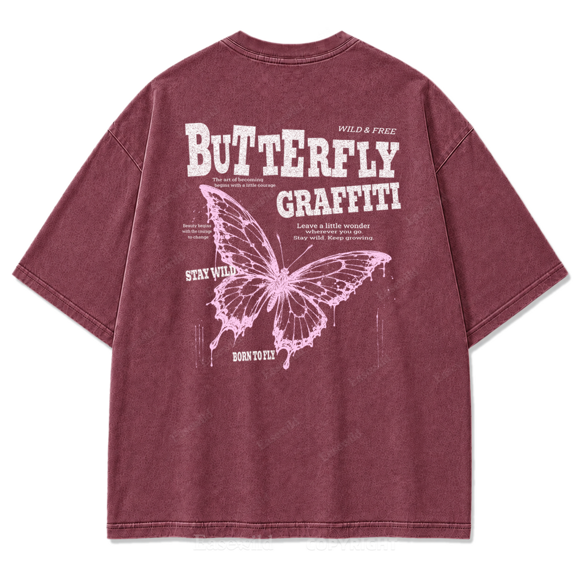 Butterfly Street Art Graphic Tee