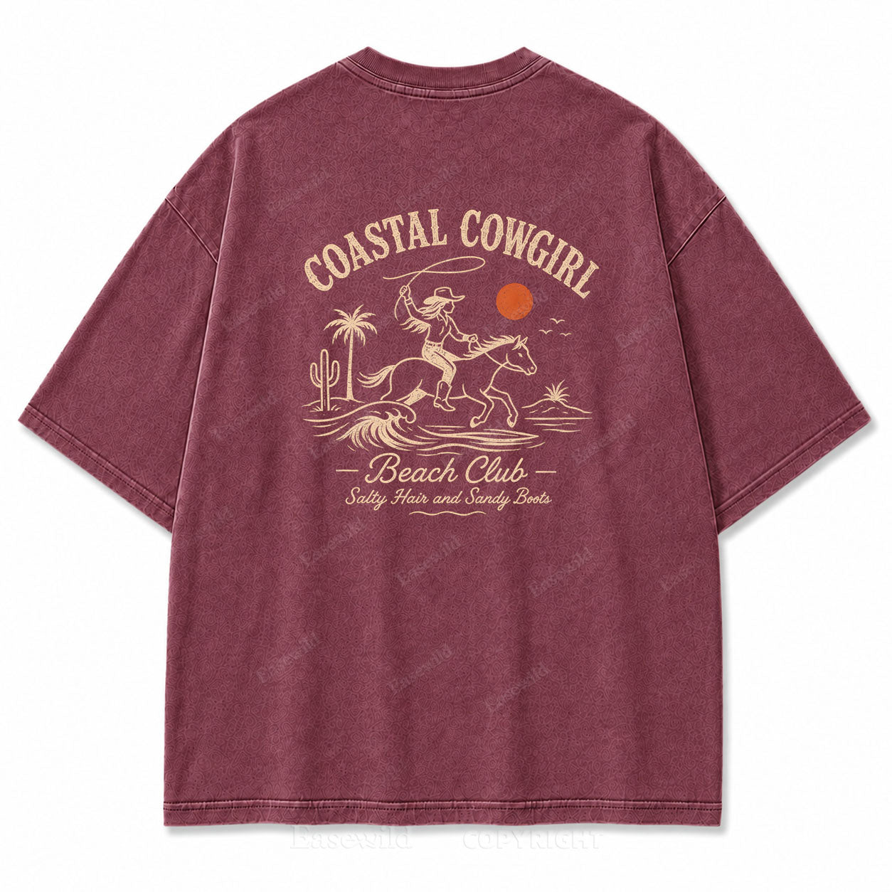 Coastal Cowgirl Club Washed Print Tee