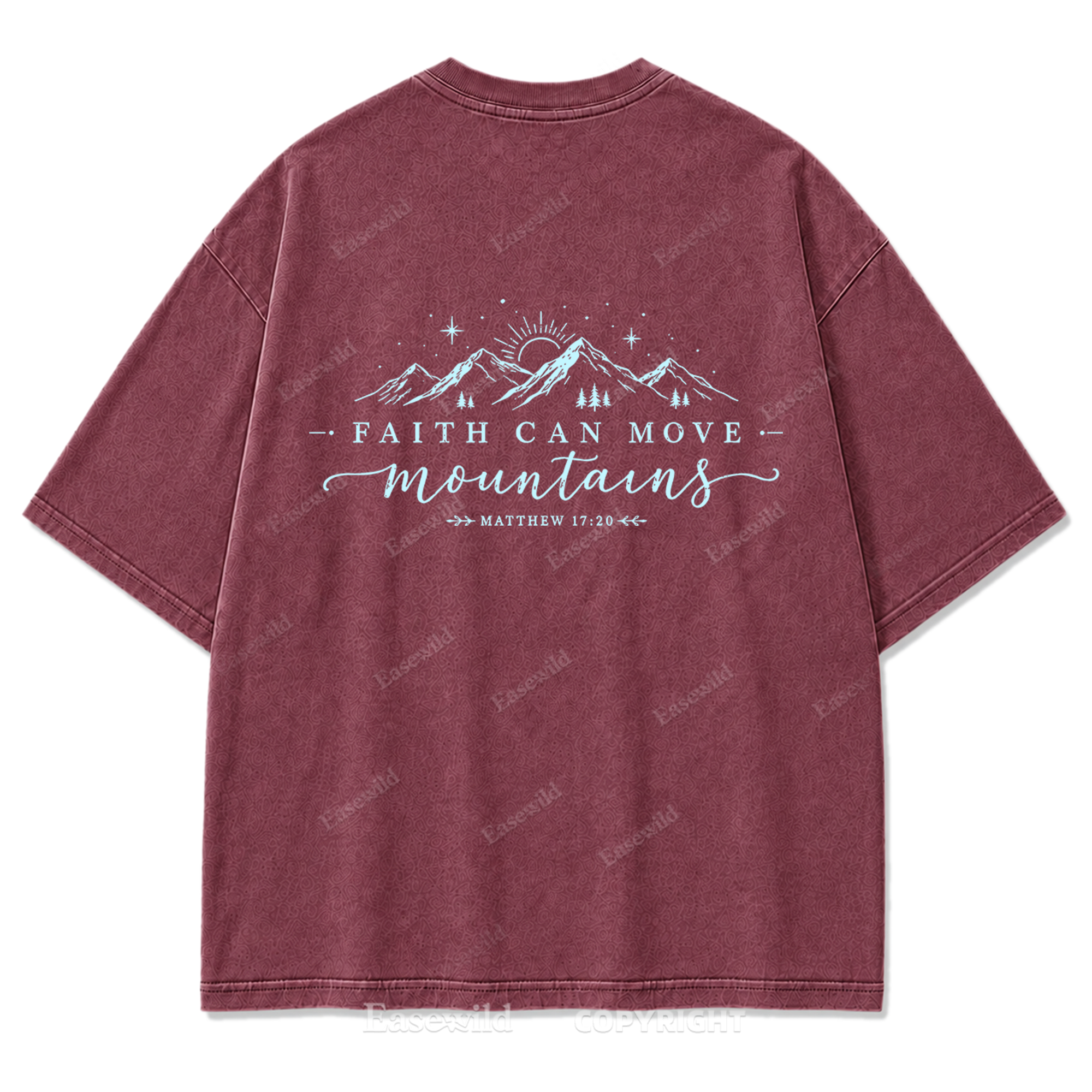Faith Moves Mountains Washed Print Tee