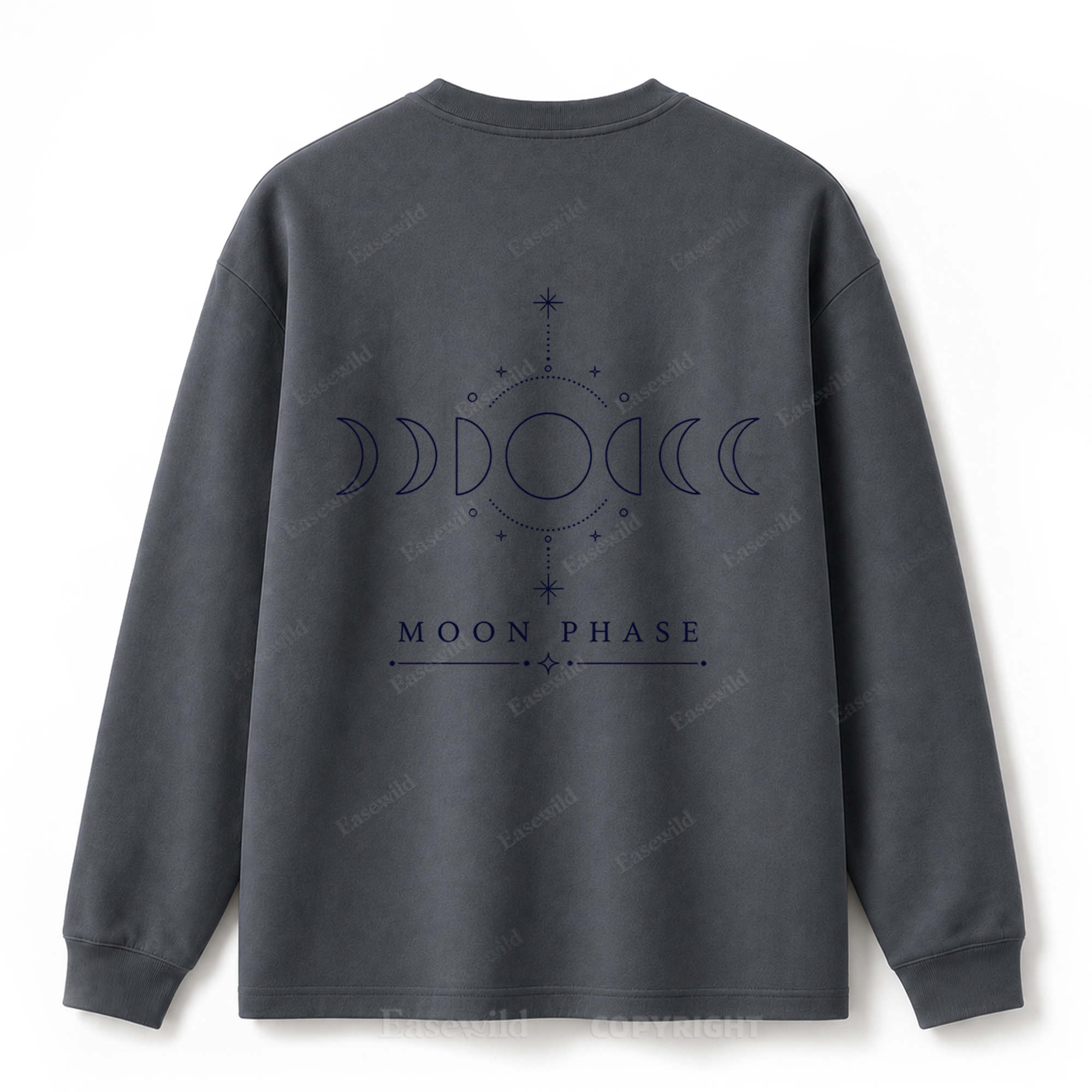 Moon Phase Celestial Graphic Long Sleeve Tee
