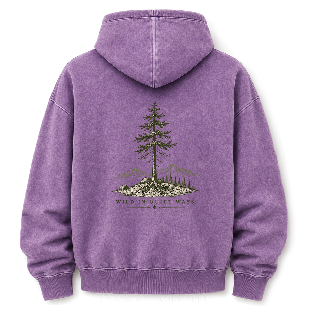 Wild in Quiet Ways Vintage Pine Washed Graphic Hoodie