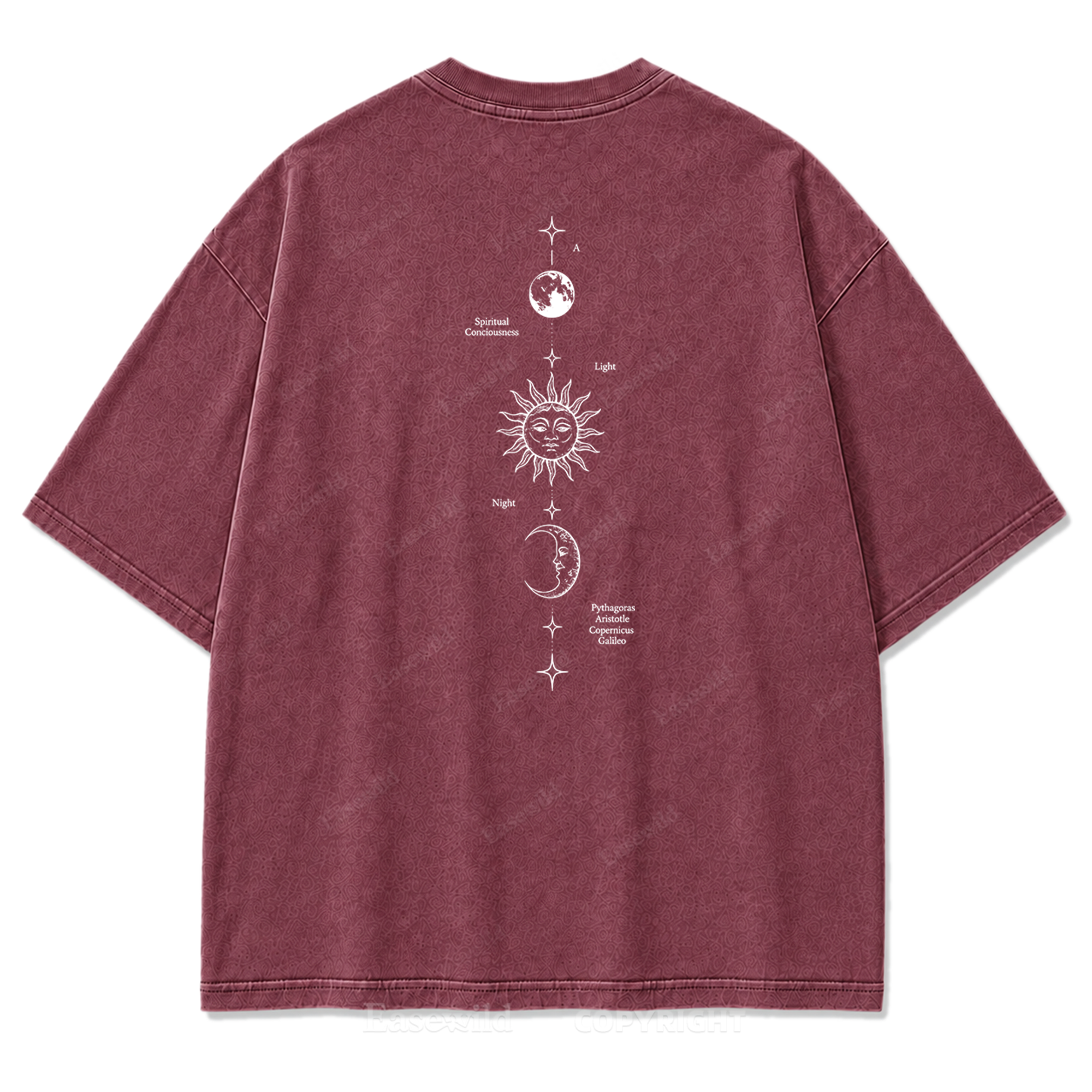 Spiritual Consciousness Sonne & Mond "Washed Print" T-Shirt