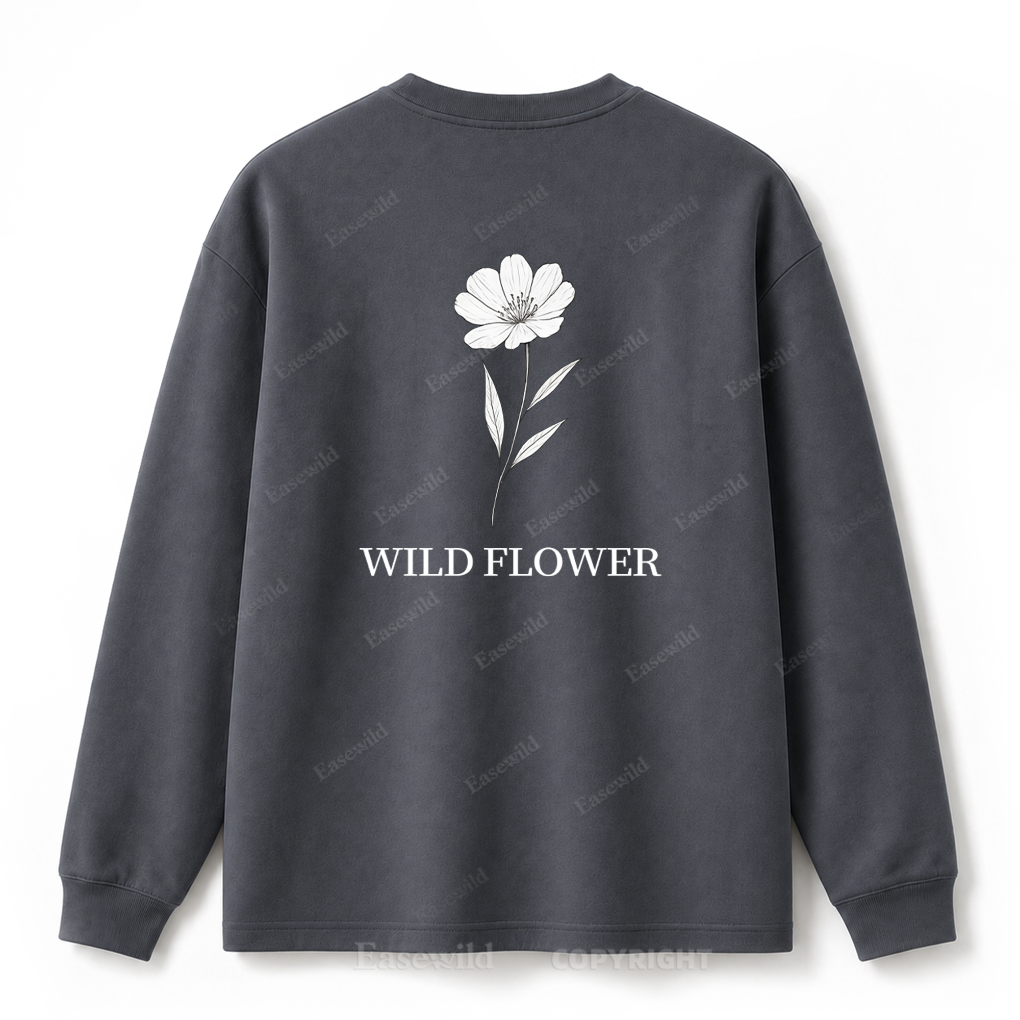 Wild Flower Minimal Graphic Long Sleeve Tee