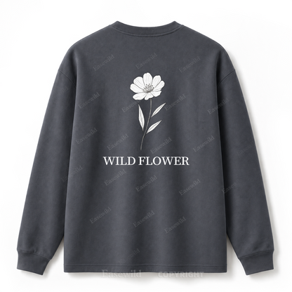 Wild Flower Minimal Graphic Long Sleeve Tee