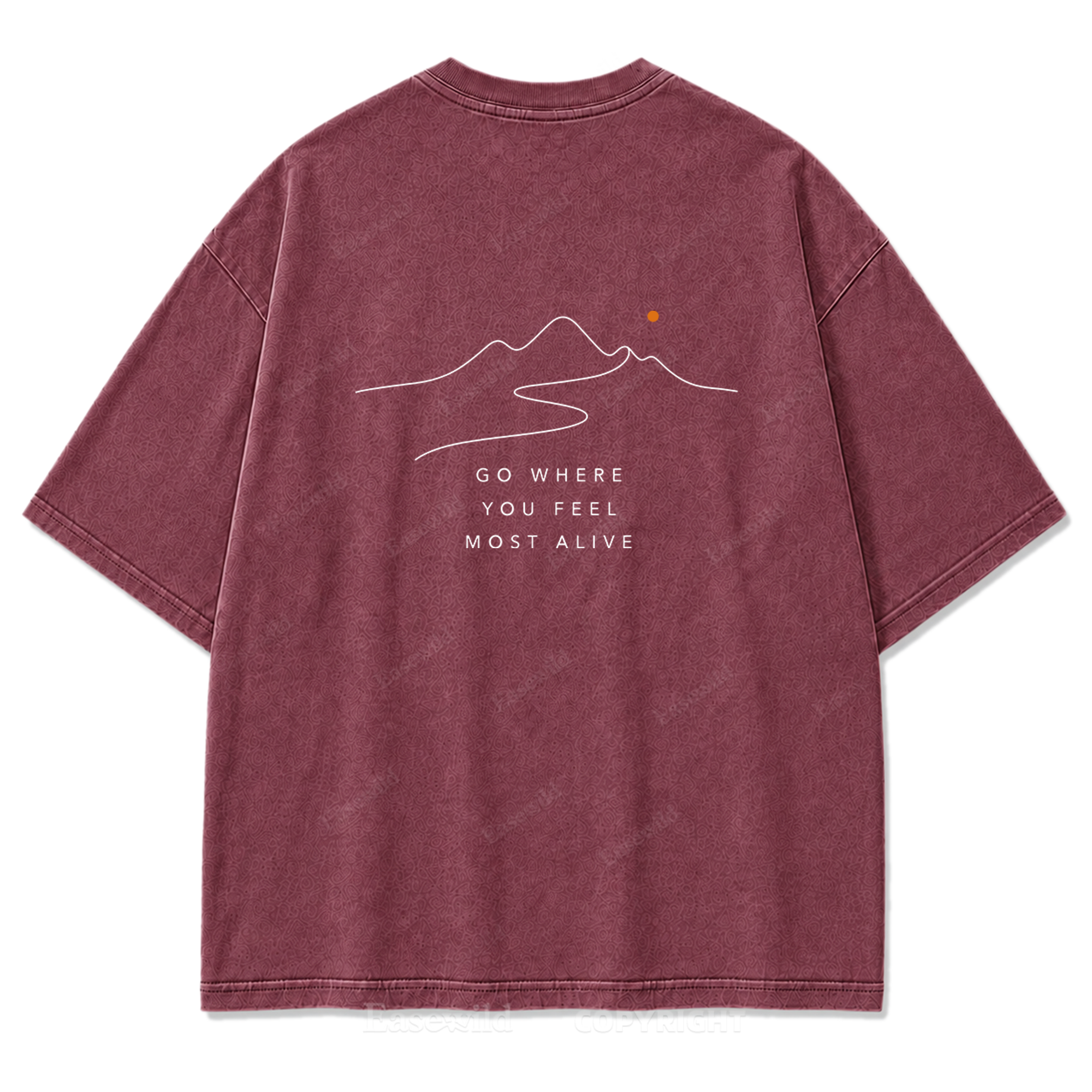 Go Where You Feel Most Alive Washed Print Tee