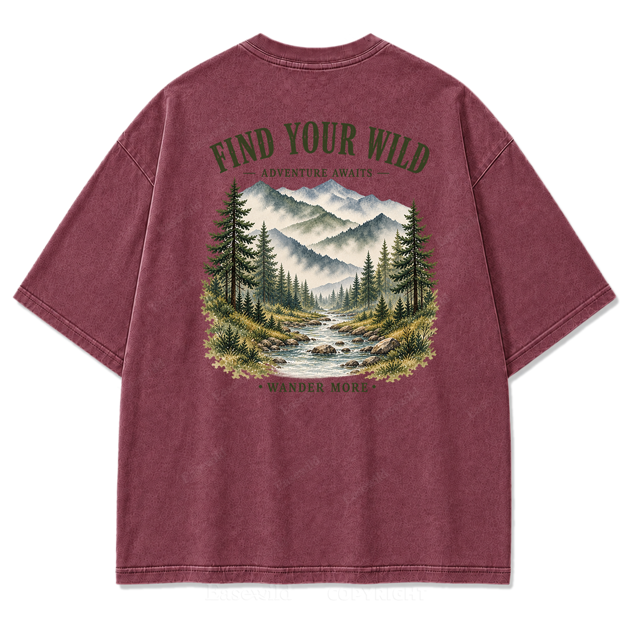 Find Your Wild Mountain Adventure Print Tee