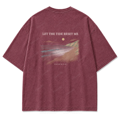 Let the Tide Reset Me Washed Print Tee