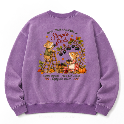 Simple Autumn Joys Washed Sweatshirts