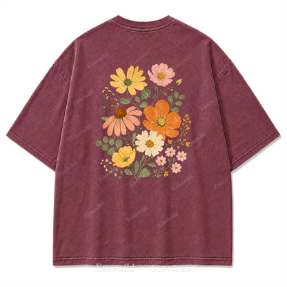 Pastel Wildflower Washed Print Tee