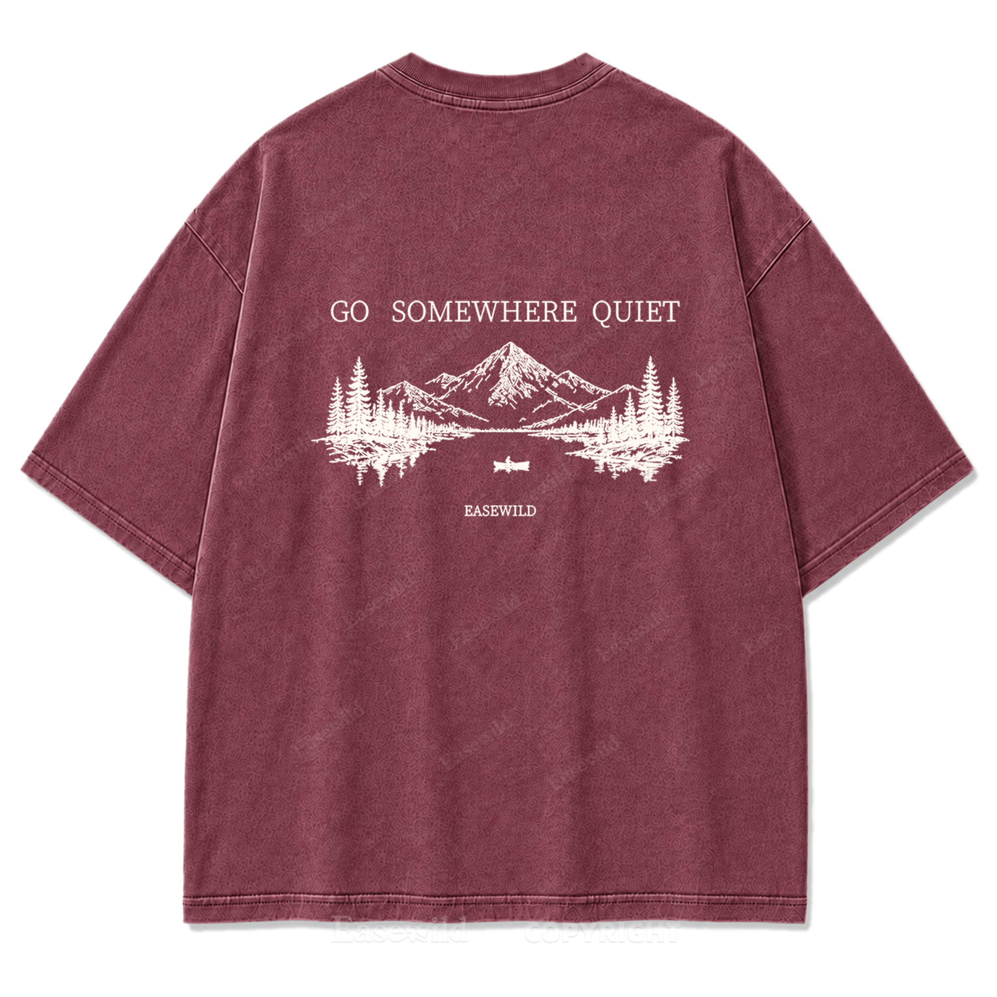 Go Somewhere Quiet Washed Print Tee