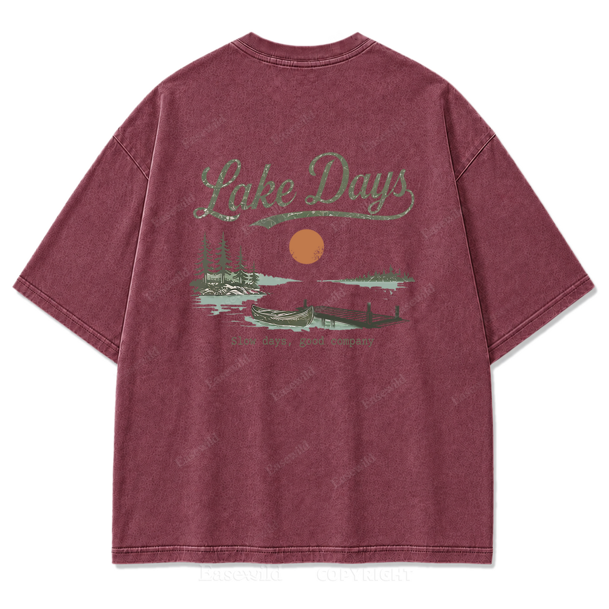 Where Slow Lake Days and Good Company Meet Washed Print Tee