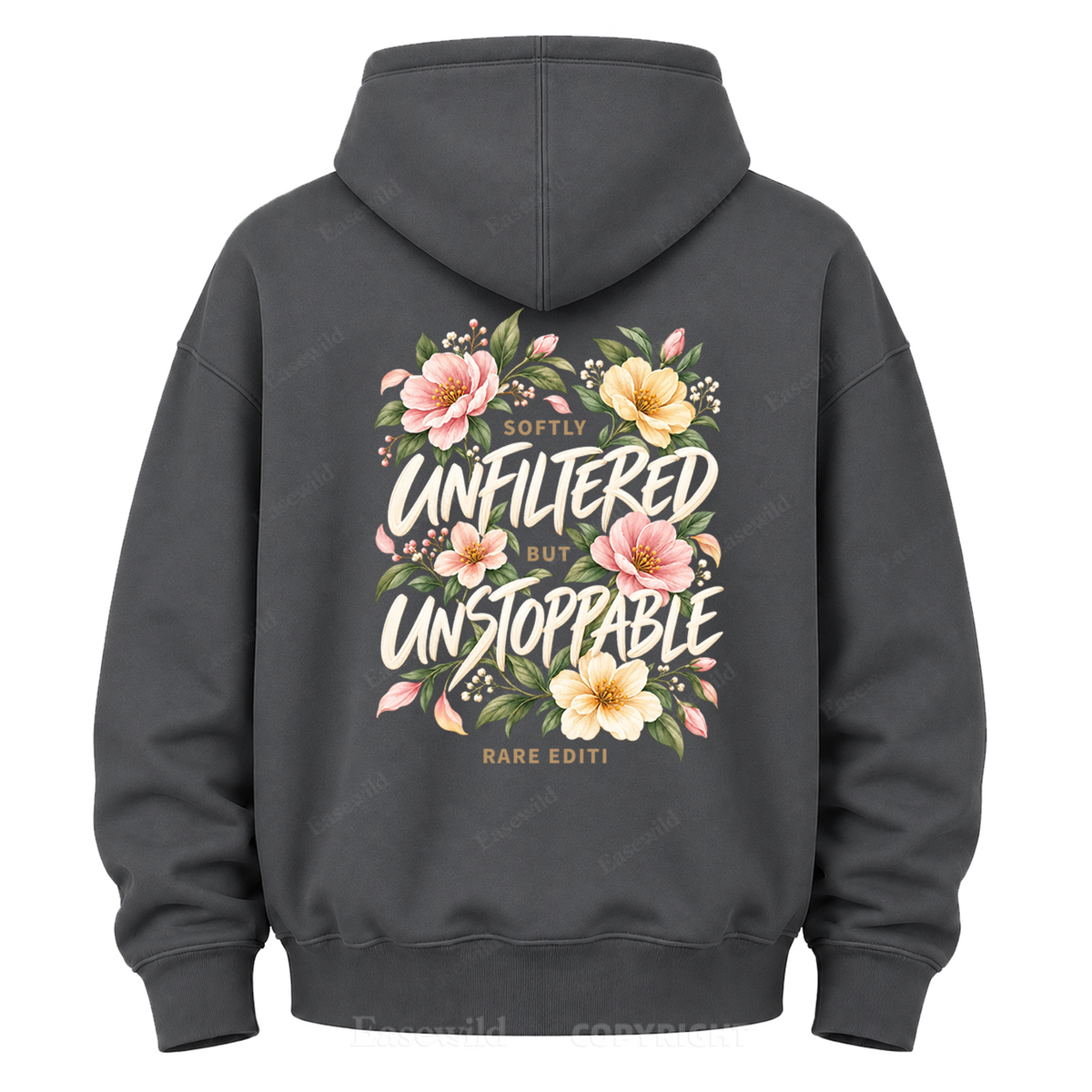 Softly Unfiltered Floral Graphic Hoodie