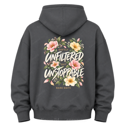 Softly Unfiltered Floral Graphic Hoodie