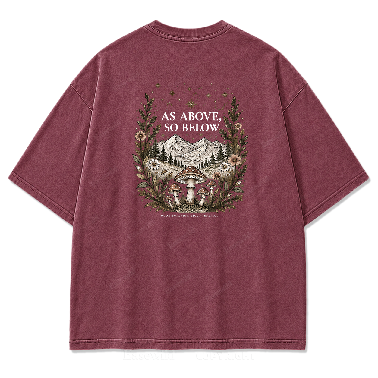 As Above So Below Nature Vintage Graphic Print Tee