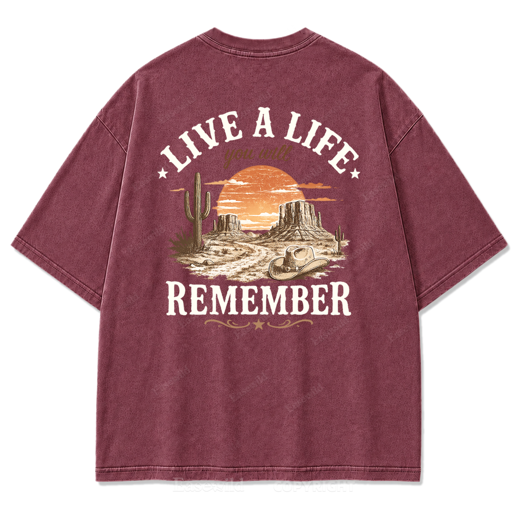 Live a Life You Will Remember Washed Print Tee