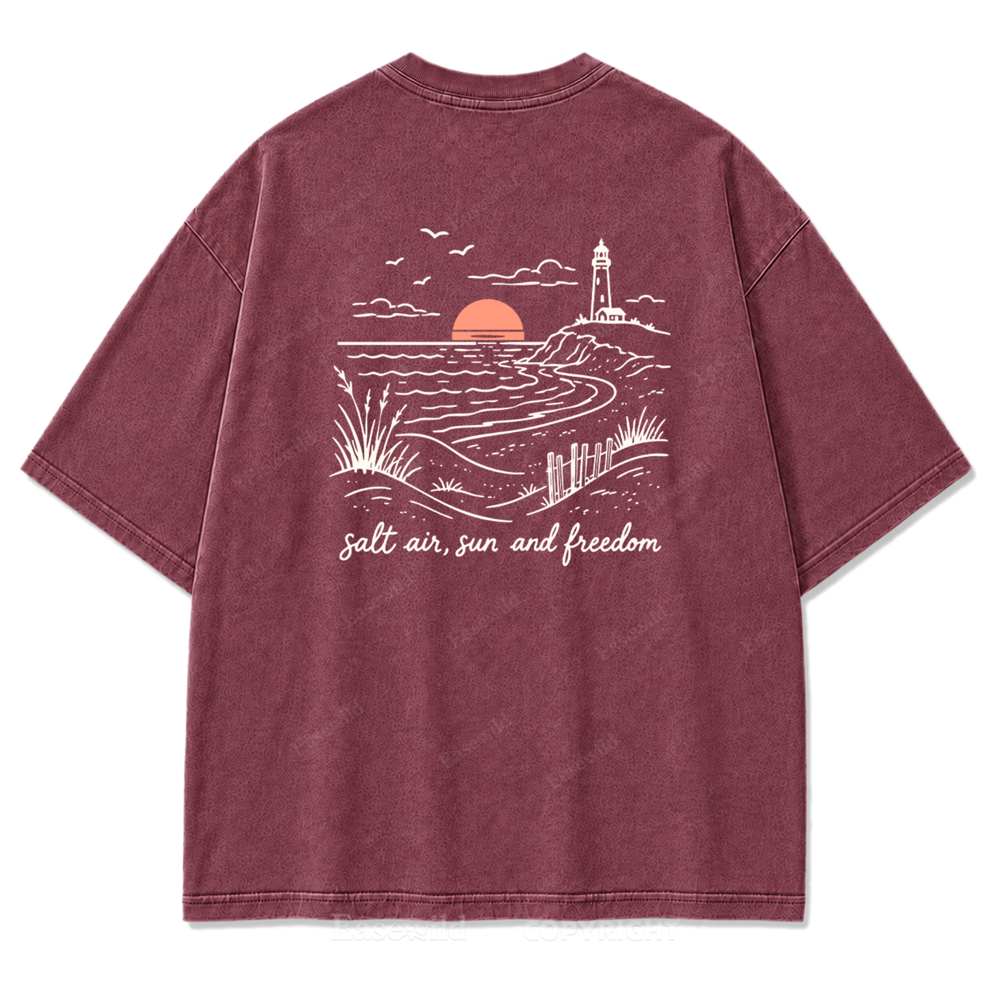 Salt Air Sun and Freedom Washed Print Tee