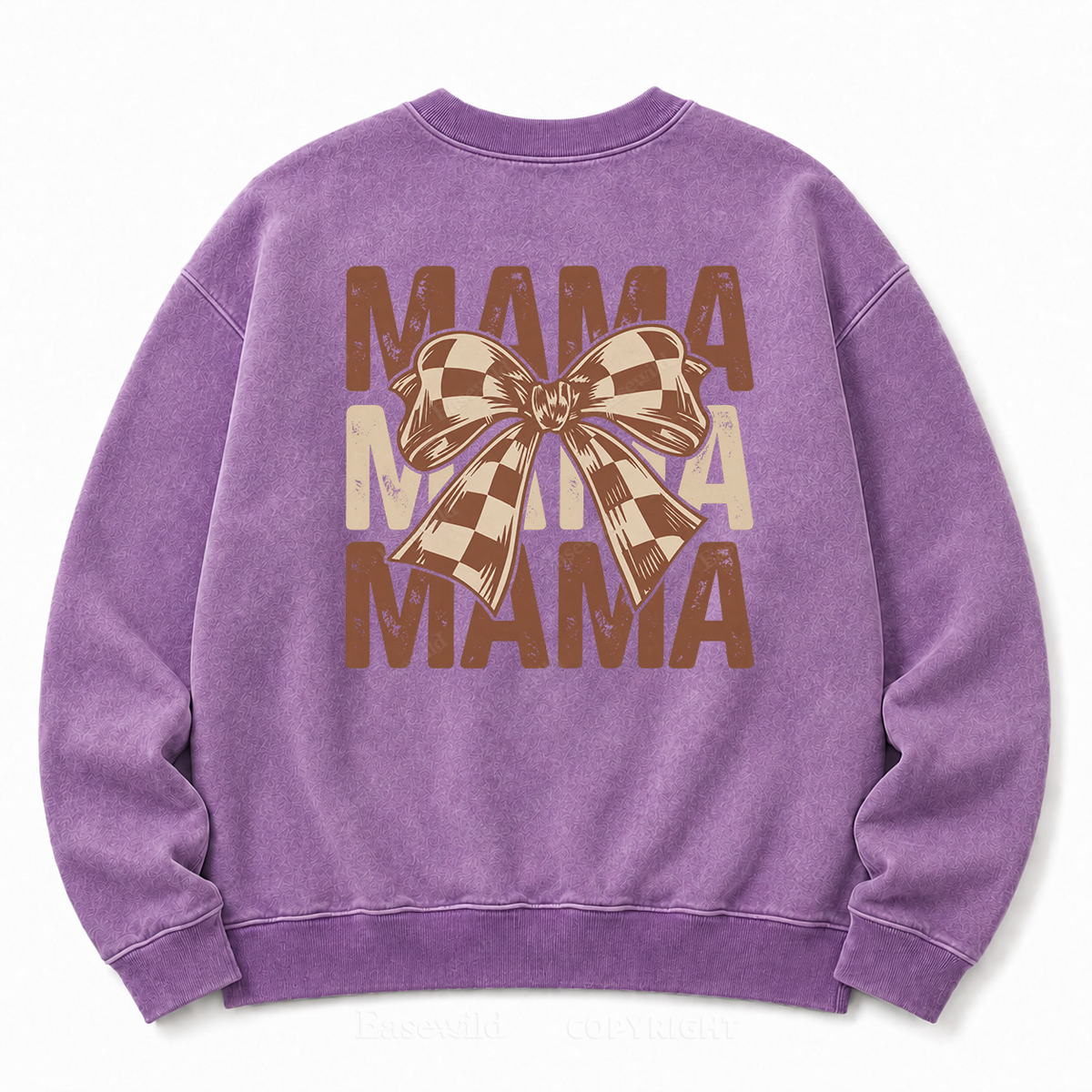 MAMA Bow Washed Graphic Sweatshirt