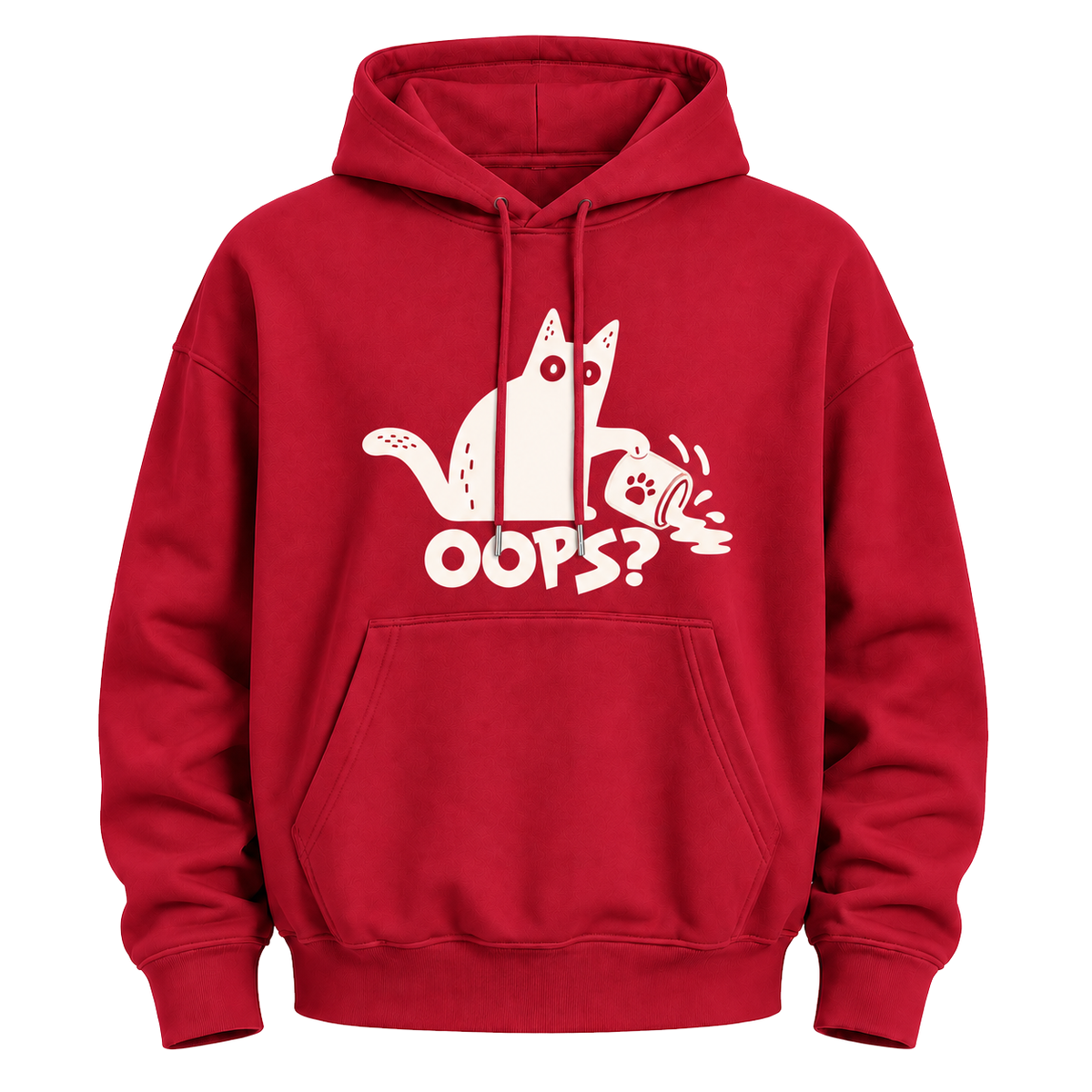 Oops! Clumsy Cat Hoodie – Cute Funny Graphic Sweatshirt